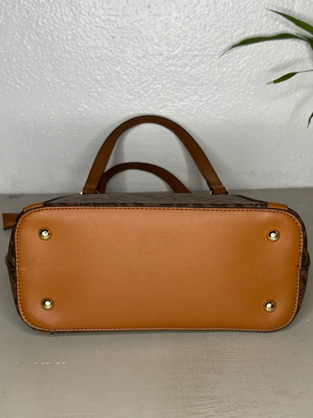 Ellen Tracy - Brown Monogram Tote with Tan Trim Brand New Bag